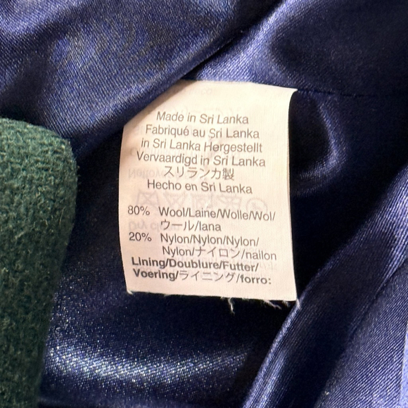 J Crew Cocoon Coat Women 2 Italian Stadium Cloth Nello Gori Wool Luxury Green - Picture 8 of 13